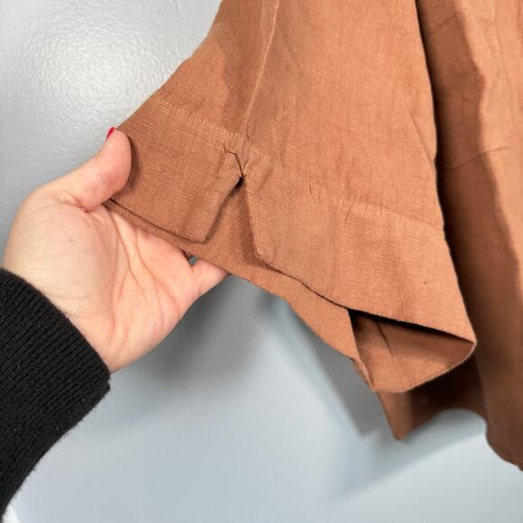 Mate the Label 100% Linen Button Front Short Sleeve Shirt 3X Organic Workwear - Picture 7 of 8